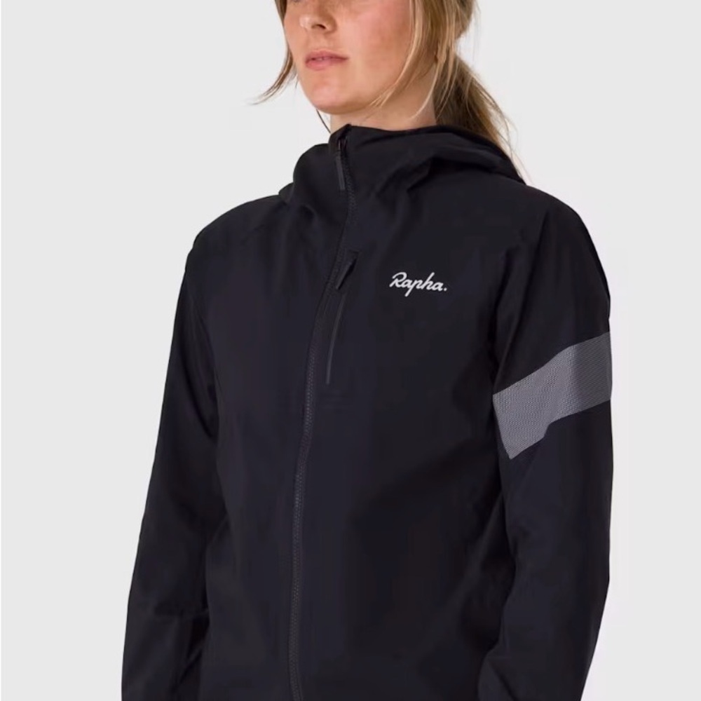 Rapha Women's MTB Light Weight Trail Jacket in Black with Reflective Detail